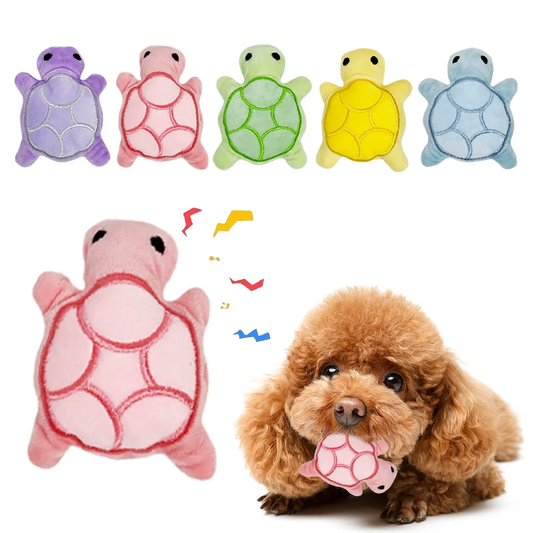 Mini Turtle Plush Dog Toy – Teething Relief & Bite-Resistant Chew Toy for Puppies