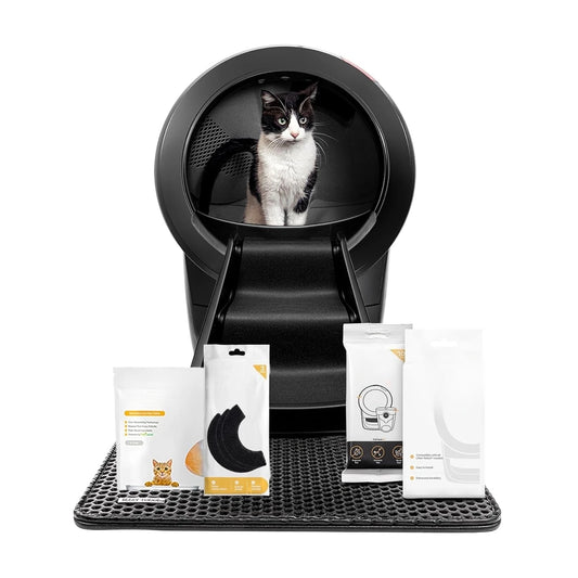 Litter-Robot 4 Bundle – Automatic Self-Cleaning Cat Litter Box (Black)