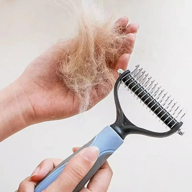 Pet Grooming Brush – Deshedding, Fur Removal & Knot Cutter for Dogs & Cats