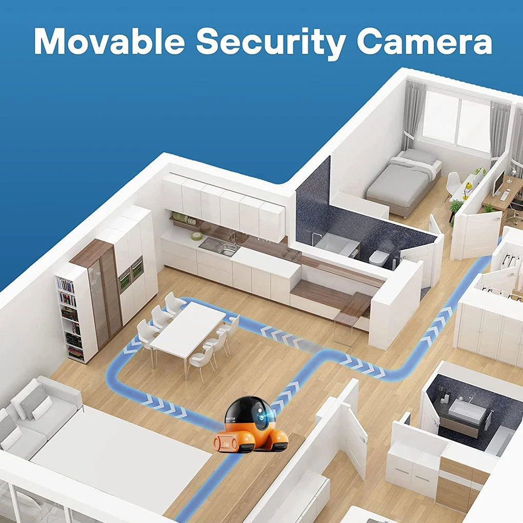 300w HD Lens Robot Camera APP Remote Control Robot Dog Camera Dome Camera Home Security CCTV Baby Pet Real-time Monitoring