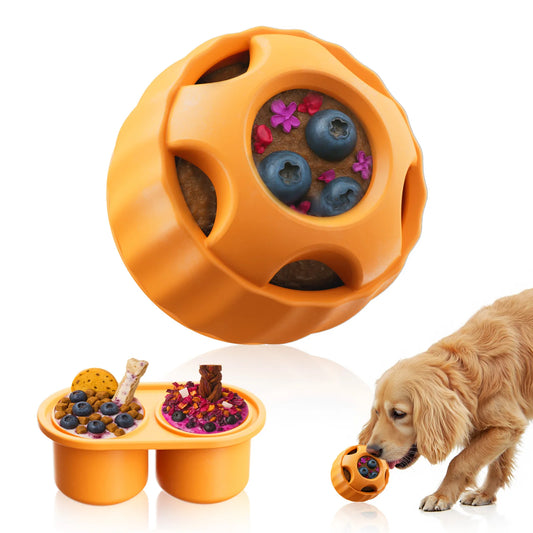 Interactive Dog Treat Mold Toy – Silicone Enrichment Freezer Toy for Puppies