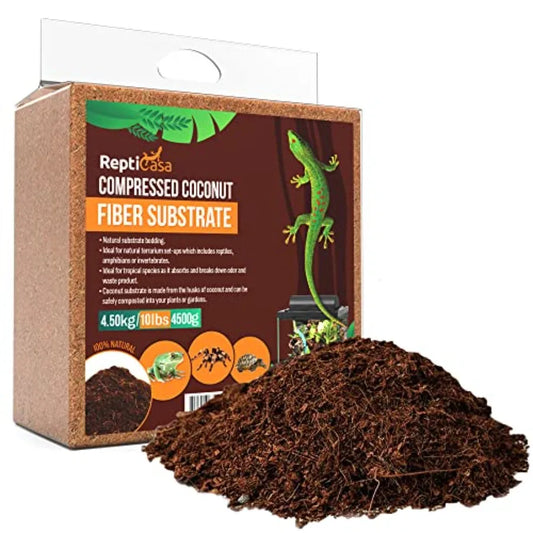 Compressed Coconut Fiber Block – Natural Terrarium Bedding for Reptiles & Amphibians