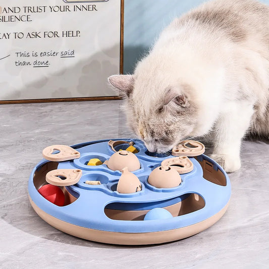 Interactive Cat Toy – Slow Feeder Turntable for Indoor Cats & Mental Stimulation