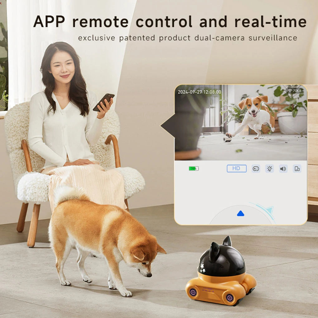 300w HD Lens Robot Camera APP Remote Control Robot Dog Camera Dome Camera Home Security CCTV Baby Pet Real-time Monitoring