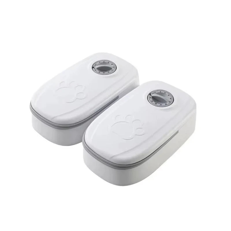 2-Meal Automatic Pet Feeder – Smart Dual Bowls for Dogs & Cats