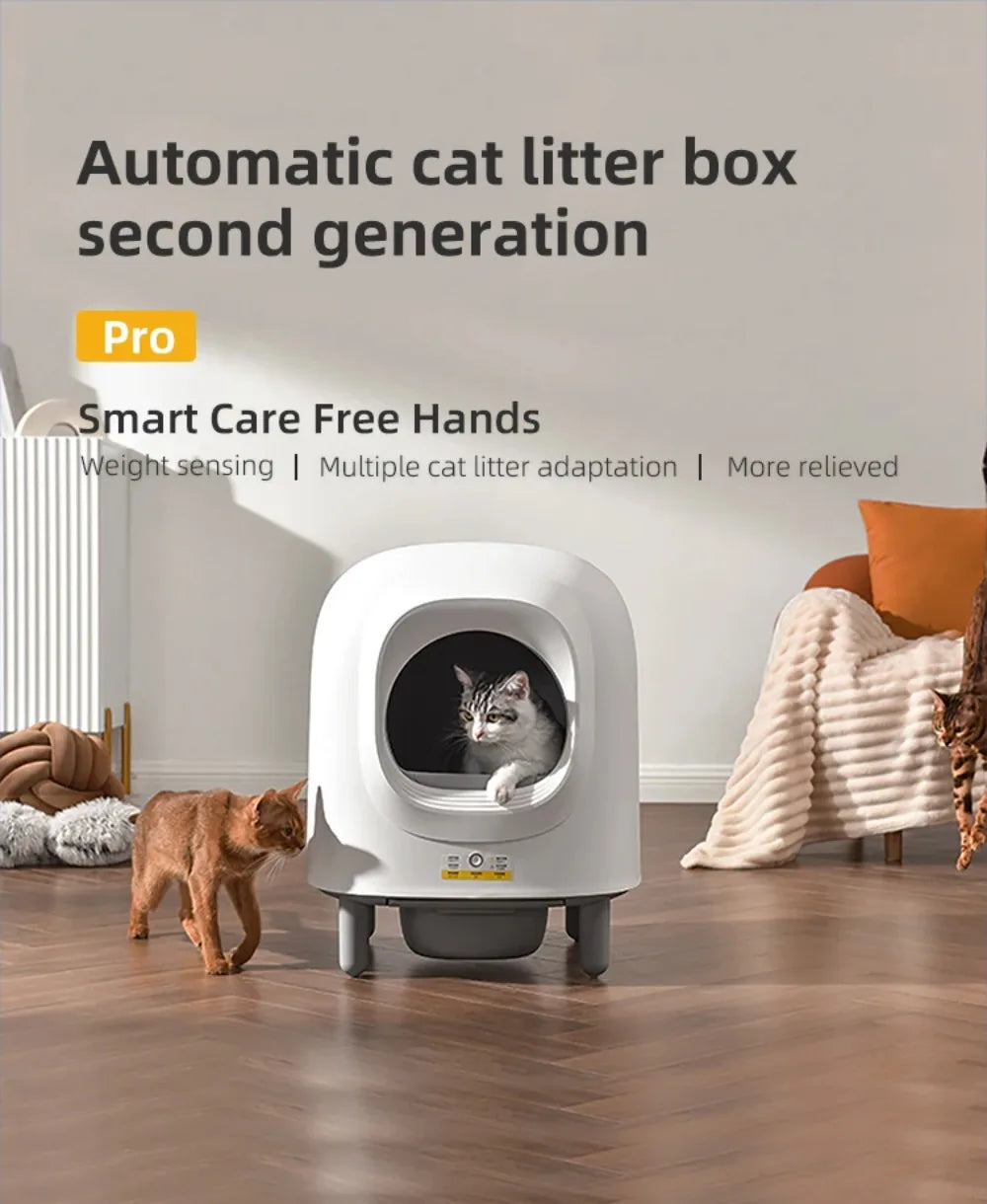 2.0 PRO – Smart Automatic Self-Cleaning Litter Box (56L)