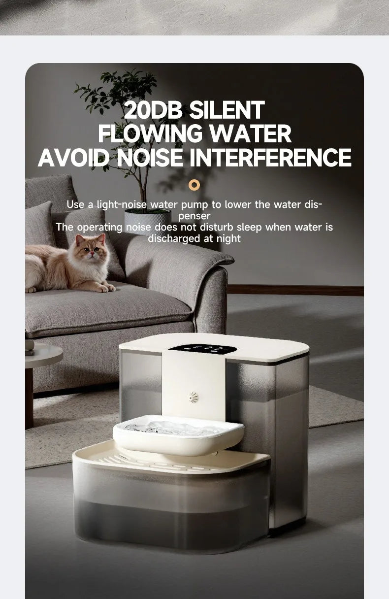 "Smart Wireless Cat Water Fountain 4.5L – Silent & Rechargeable"