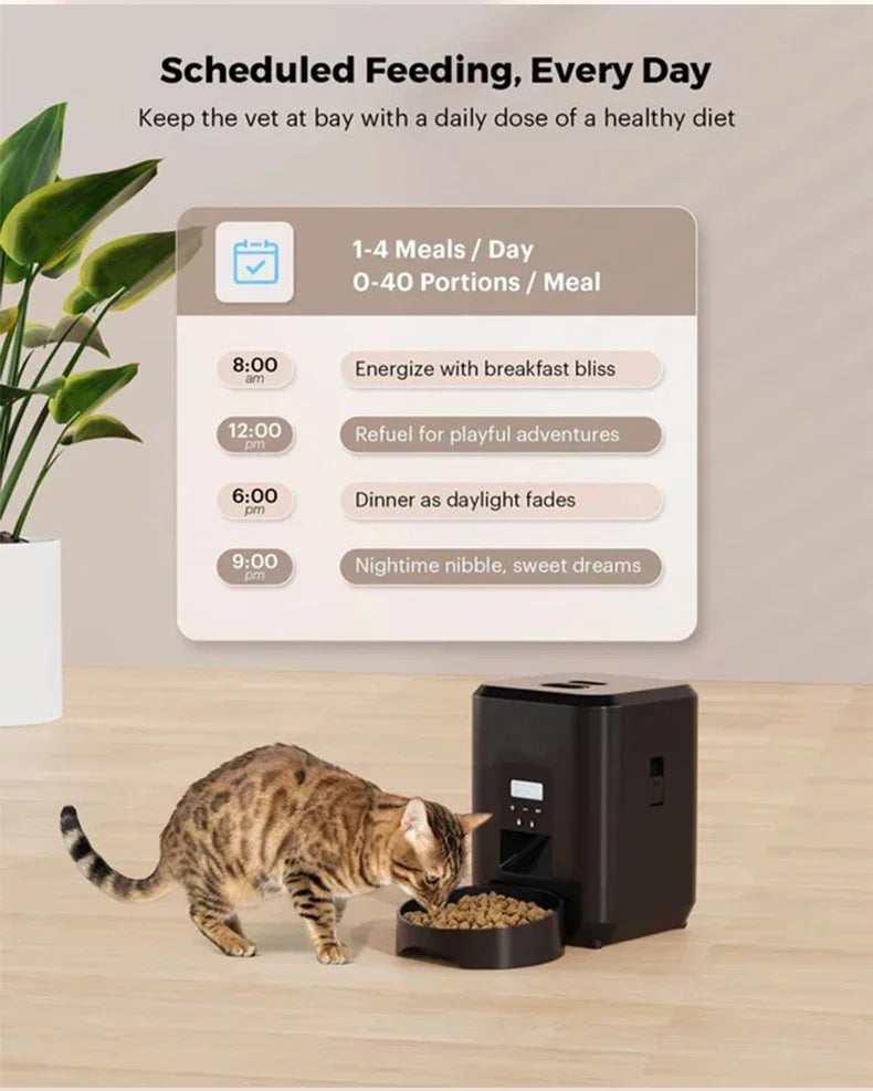 2L Push Button USB Automatic Pet Feeder Smart Cat Feeder Slow Dog Feeder with Timer Pet Feeder Pet Supplies Food Bowl