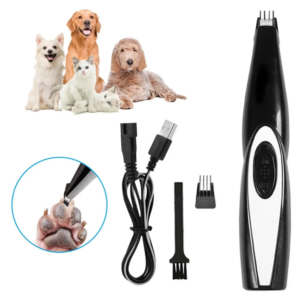 USB Rechargeable Pet Hair Trimmer – Dog & Cat Grooming Clipper Kit