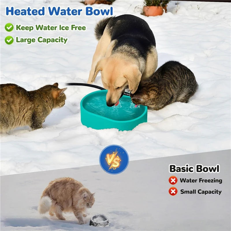 3.7L Automatic Heated Water Bowl – Temperature-Controlled Pet Feeder