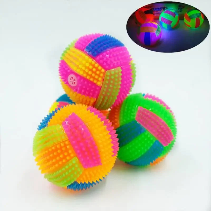 Luminous Chew & Bounce Ball – Interactive Sound Toy for Pets & Kids