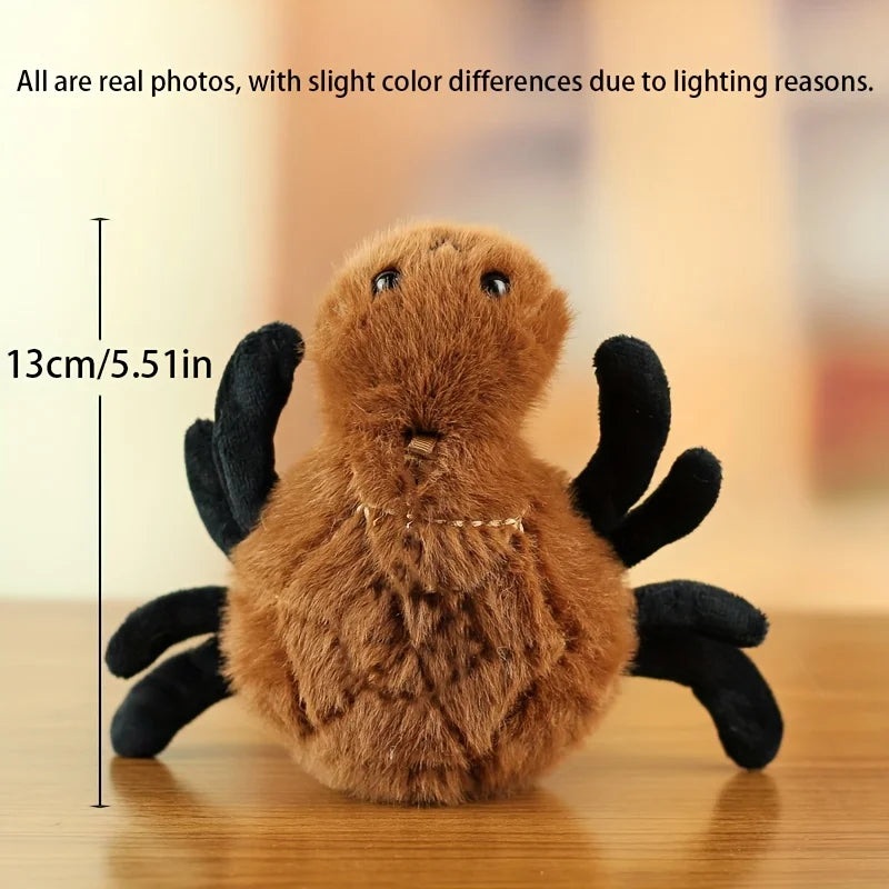 Cute Insect Plush Keychain – Spider, Bee & Caterpillar Toys for Cats & Dogs