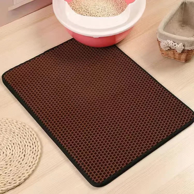 Double-Layer Waterproof Cat Litter Mat – Non-Slip & Washable