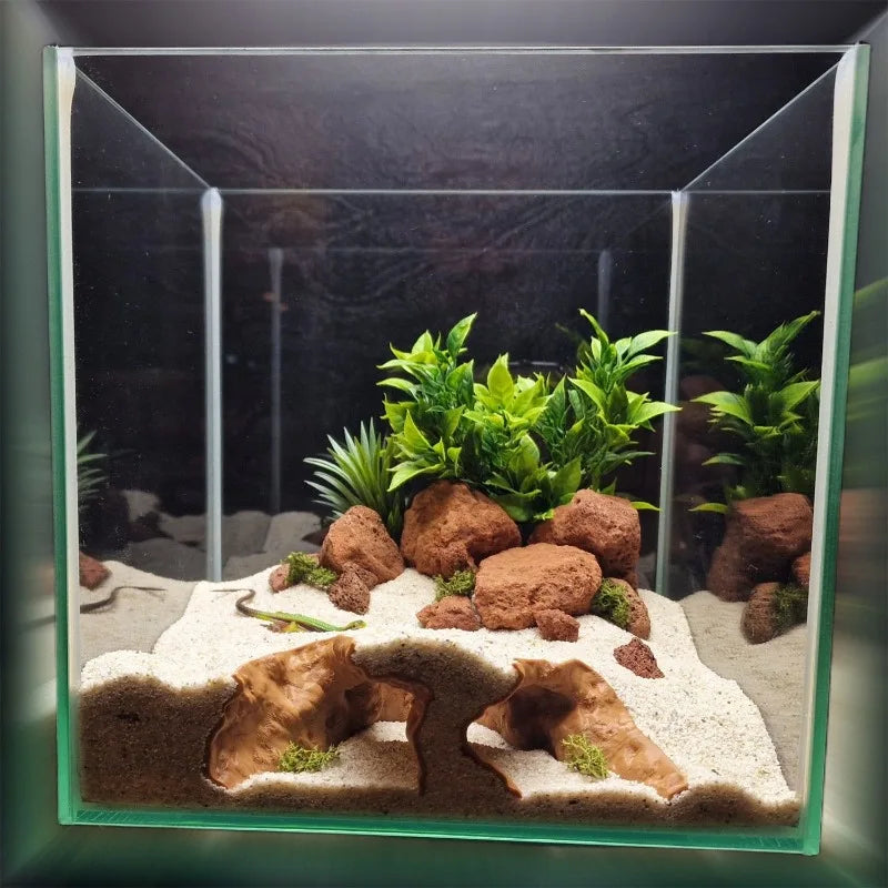 Reptile Cave – Hiding Hole, Basking Spot & Terrain Divider for Terrariums