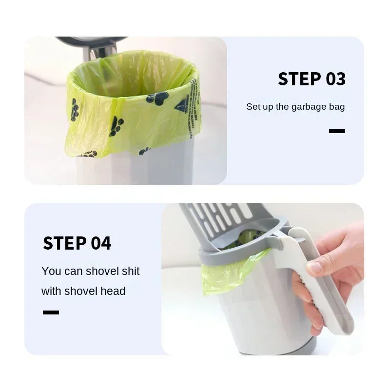 Cat Litter Scoop with Refill Bag – Self-Cleaning Garbage Picker