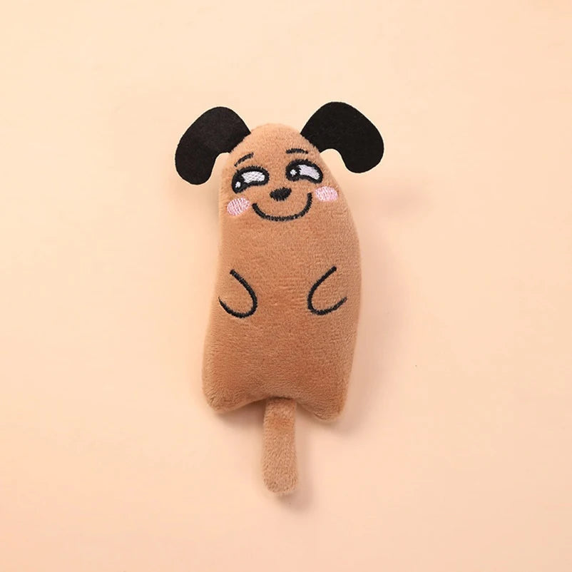 Cartoon Plush Dog & Cat Toy – Bite-Resistant Chew & Teeth Cleaning Toy
