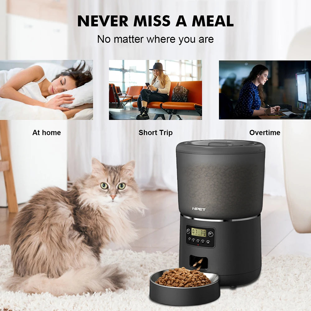 4L Smart Automatic Pet Feeder – Stainless Steel Bowl for Cats & Dogs