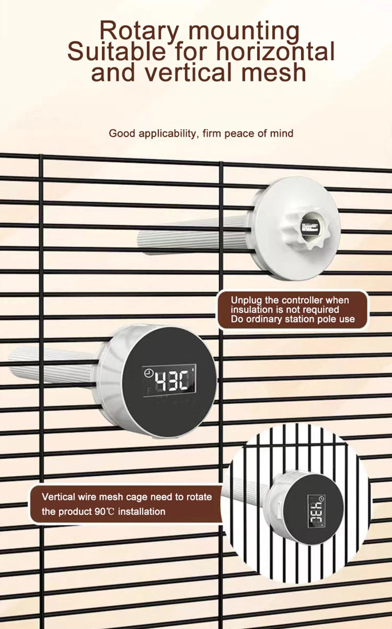 Parrot Warming Stick – Automatic Thermostat Bird Cage Heater for Winter Care