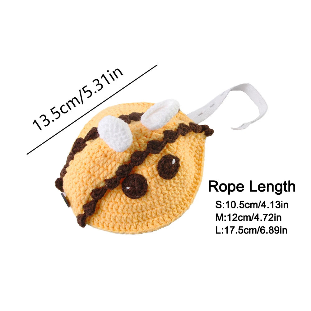 Handmade Turtle Sweater – Adjustable Warm Knitted Bee Costume for Tortoises