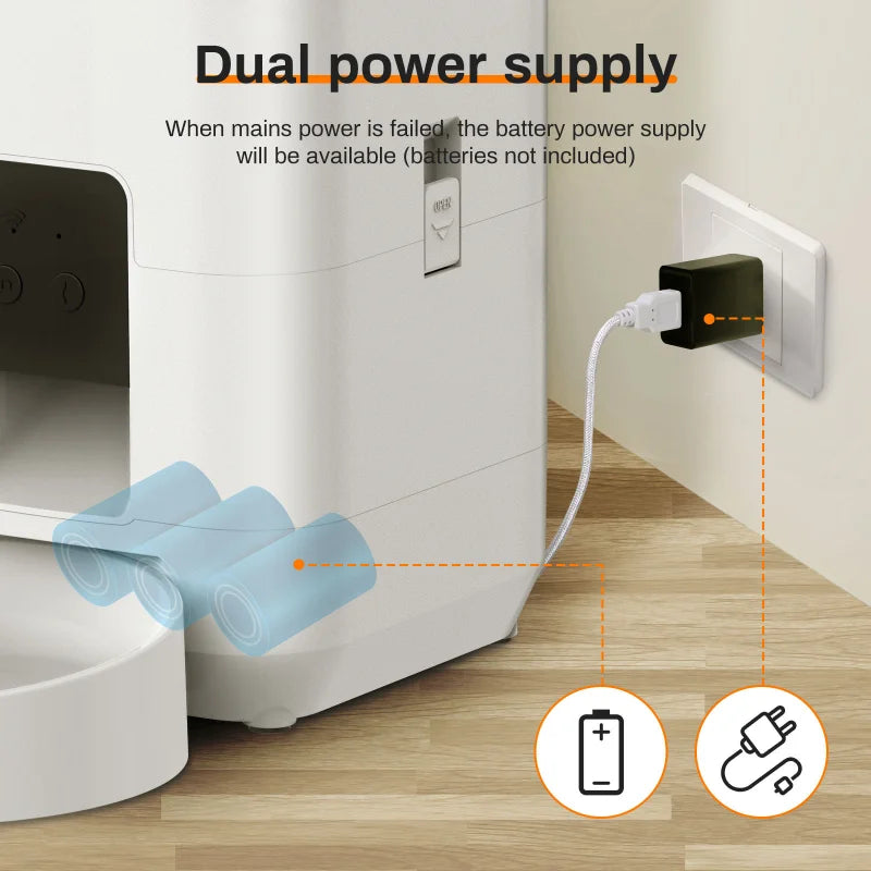 2L Wireless Smart Pet Feeder – App Controlled Cat & Dog Dispenser