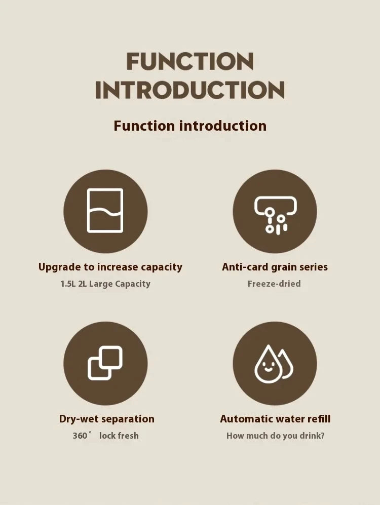 Pet Gravity Feeder & Waterer – Anti-Leak, Anti-Slip, Easy-to-Clean Bowl