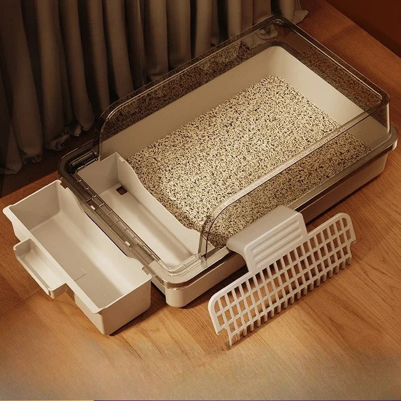 Extra Large Self-Cleaning Cat Litter Box – Closed & Odor Control