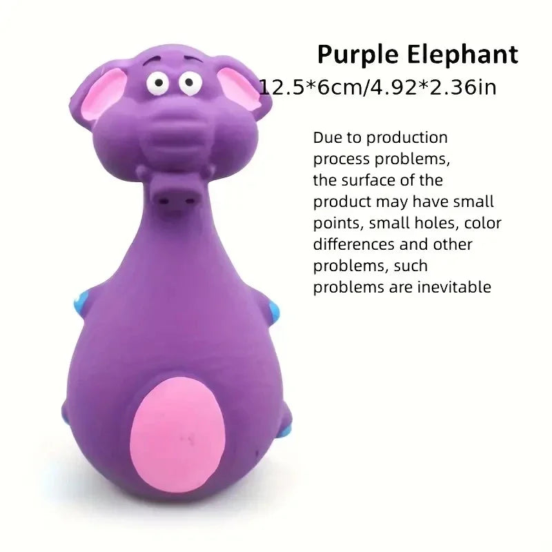 Chewy Squeaky Dog Toy – Soft Rubber, Throw & Play for Small/Medium Dogs