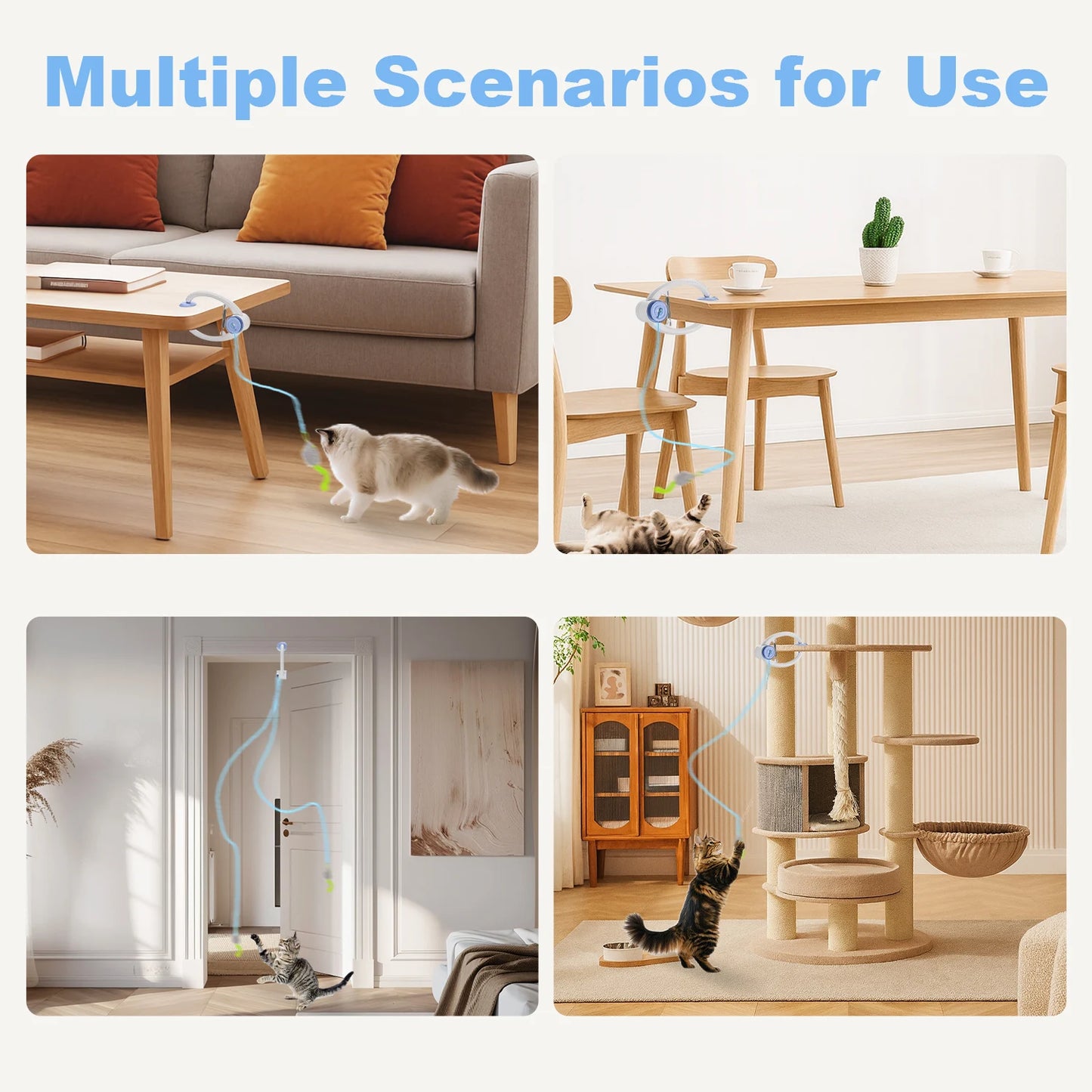 Electric Hanging Cat Toy – USB Rechargeable Interactive Self-Play for Kittens