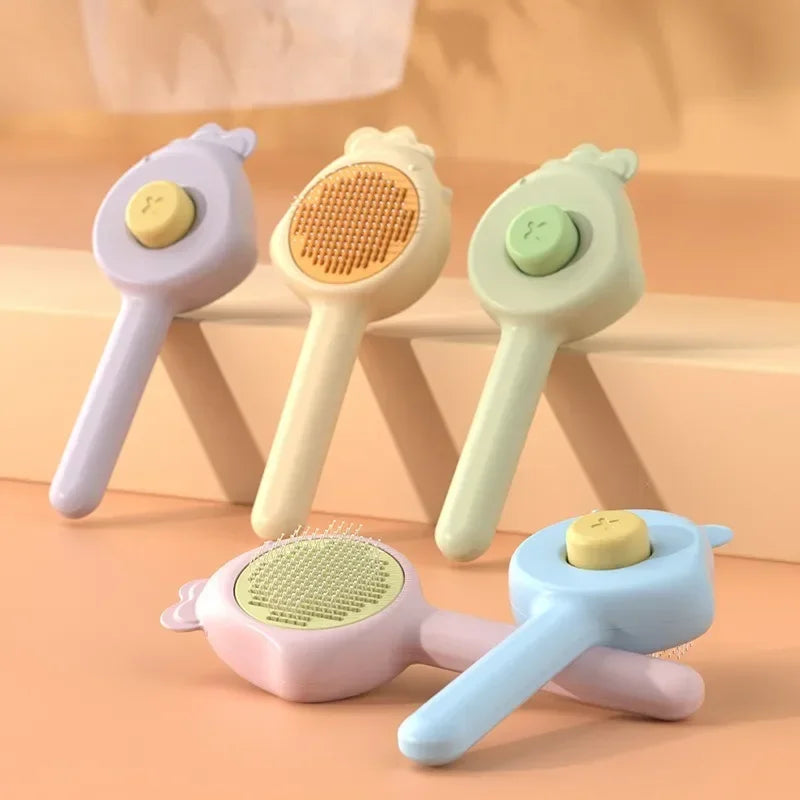 Self-Grooming Pet Massage Brush – Hair Removal Comb for Cats & Dogs