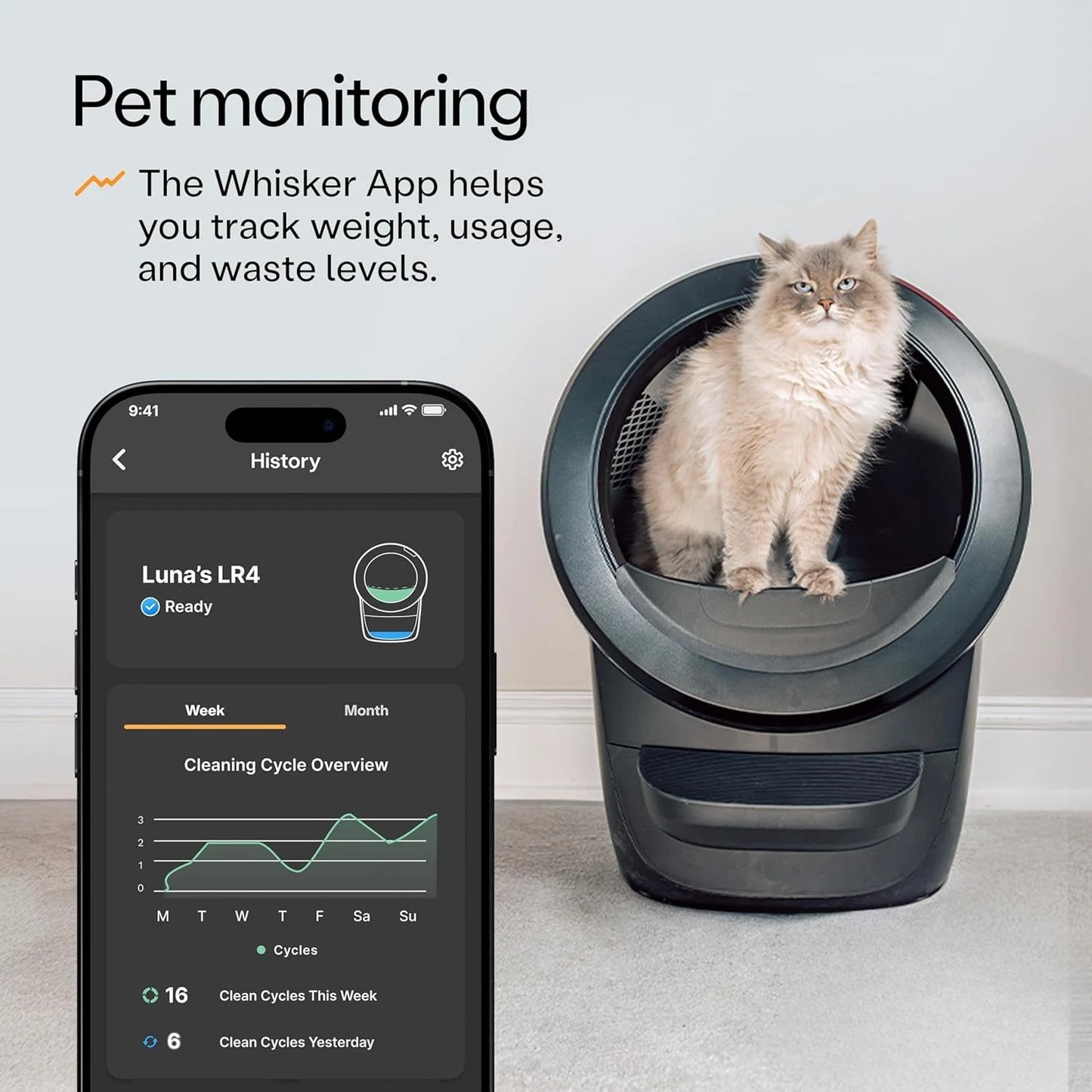 Litter-Robot 4 Bundle – Automatic Self-Cleaning Cat Litter Box (Black)