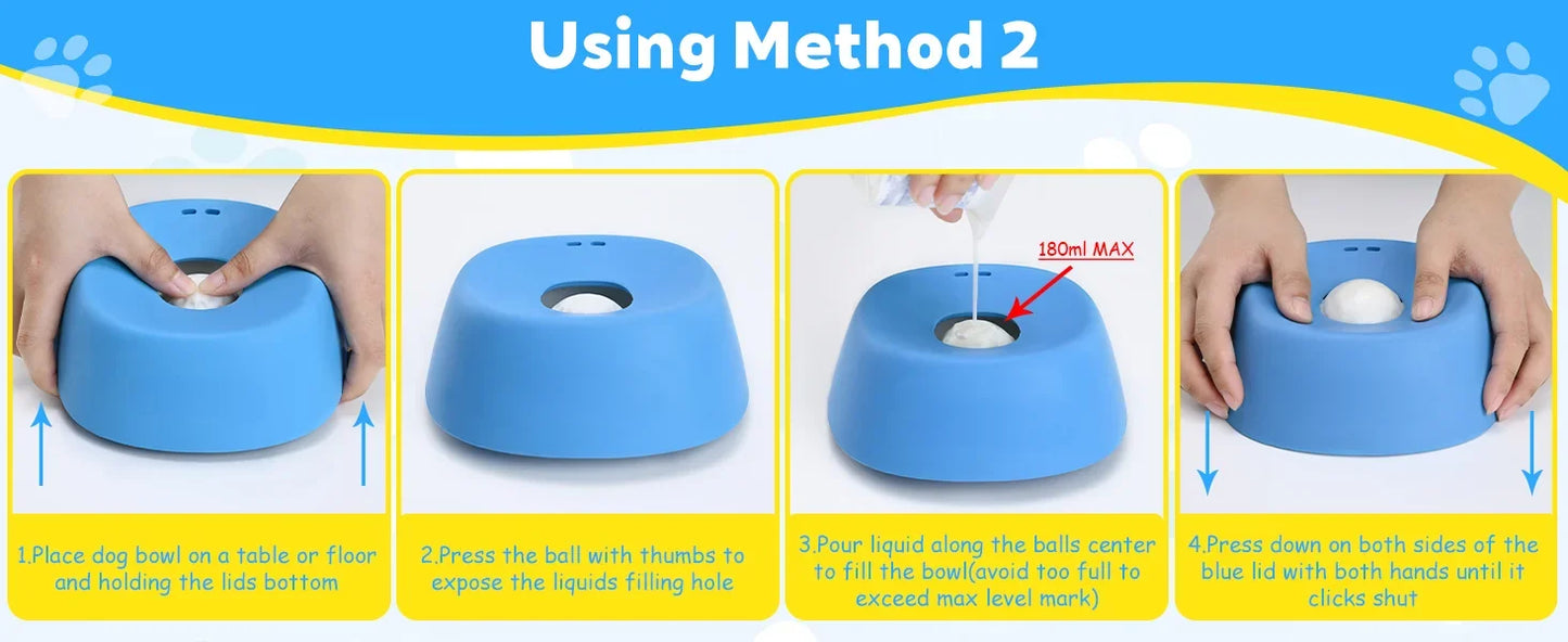 Anti-Choking Slow Feeder Dog Bowl – Non-Slip 3/4 Cup for Treats