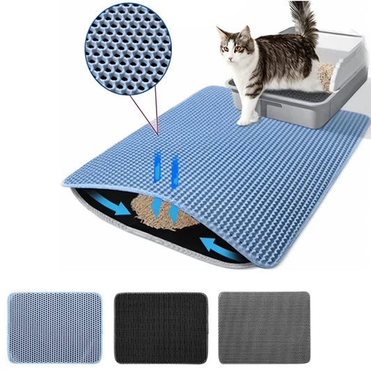 Double-Layer Waterproof Cat Litter Mat – Non-Slip & Durable