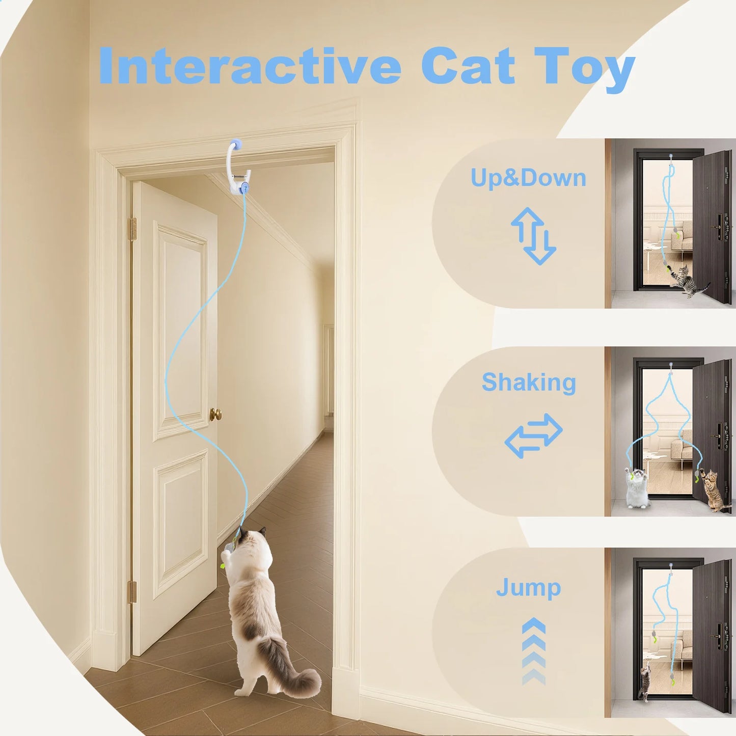 Electric Hanging Cat Toy – USB Rechargeable Interactive Self-Play for Kittens