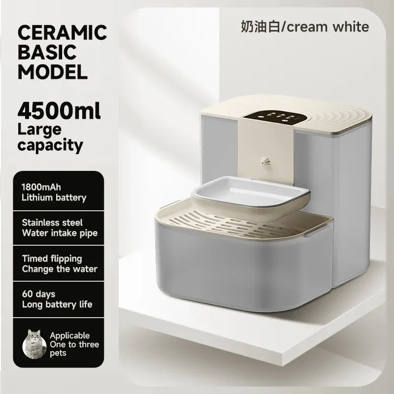 4.5L Smart Pet Water Dispenser – Automatic Cat & Kitten Fountain