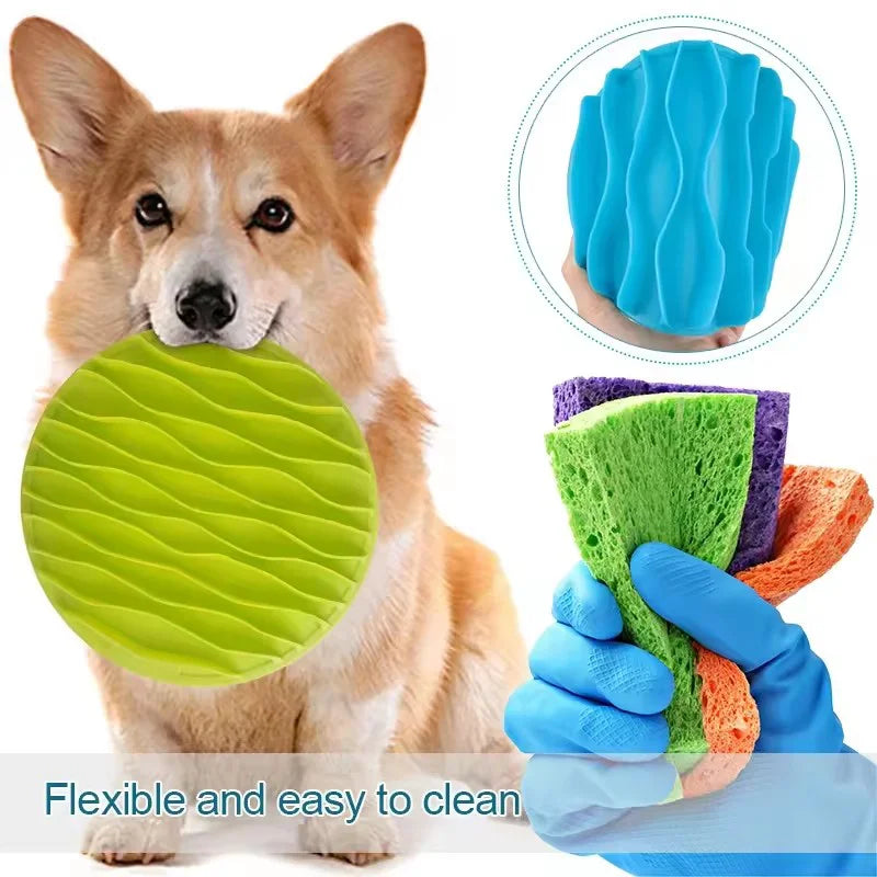 Slow Feeder Pet Bowl with Jungle Pattern – Anti-Choking Dog & Cat Feeder