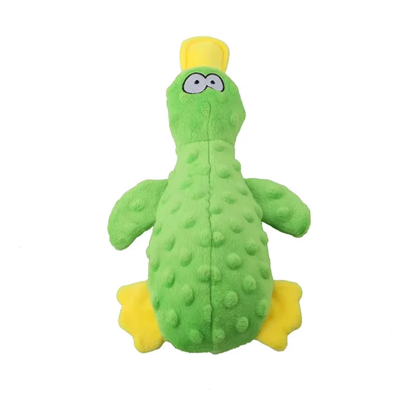 Soft Plush Duck Dog Toy – Squeaky Chew Toy for Small Puppies