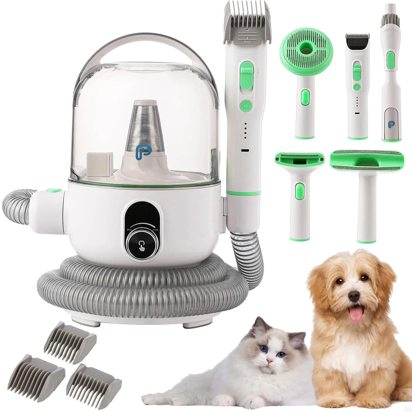 2L Pet Grooming Vacuum Kit – Ultra-Quiet, 99% Hair Removal, Professional 5-in-1 Tools for Dogs & Cats