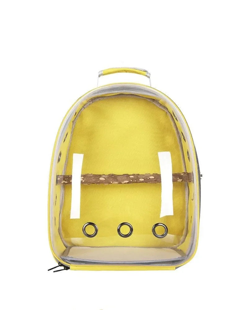 Portable Bird Carrier Backpack – Lightweight Transparent Travel Cage for Small Parrots