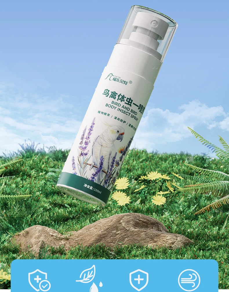 Parrot & Bird Insect Spray – Sterilization, Lice & Mite Control for Pet Birds
