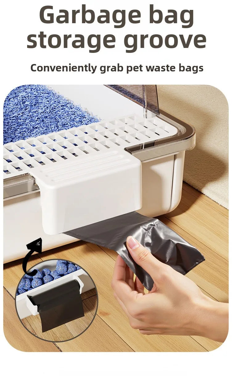 Extra Large Self-Cleaning Cat Litter Box – Closed & Odor Control