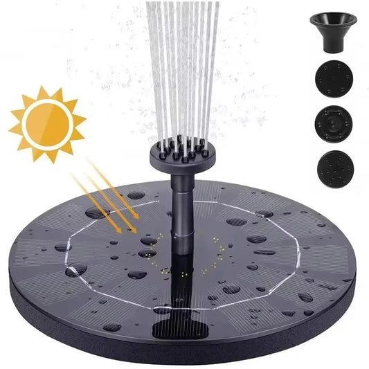 13/16/18cm Solar Fountain Pump Floating Solar Panel Bird Baths Water Fountain with 8 Nozzles For Outdoor Garden Pool Pond Decor