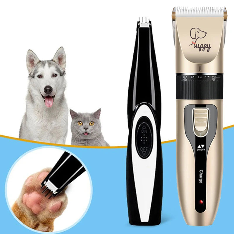Electric Pet Clipper Grooming Kit – Rechargeable Hair Trimmer for Dogs & Cats