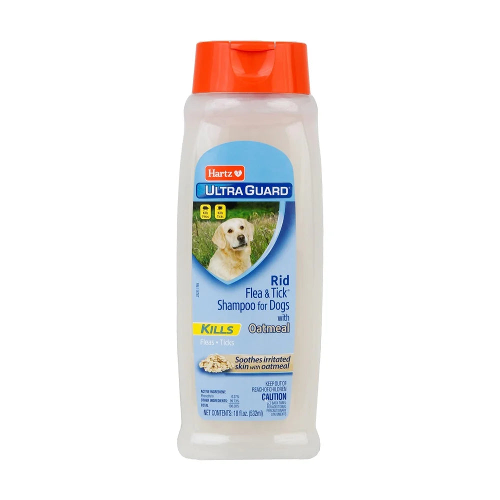 UltraGuard Flea & Tick Oatmeal Dog Shampoo – 3 Pack 18oz, Fast Acting, Soothes Dry Skin, Vanilla Scent