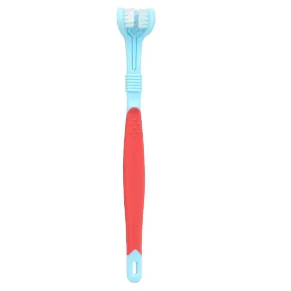 3-Sided Pet Toothbrush – Tartar Removal & Oral Care for Dogs & Cats