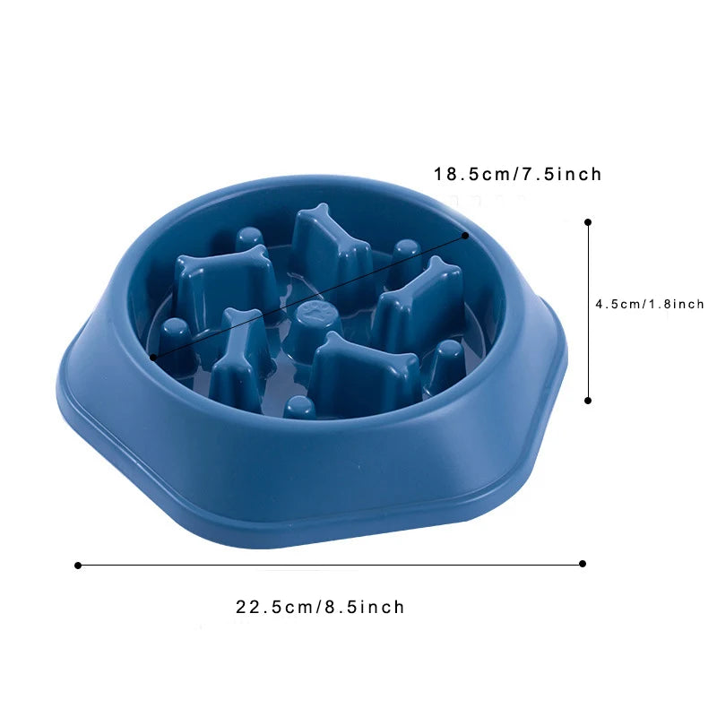 "Slow Feeder Dog Bowl – Anti-Choke, Non-Slip Puzzle Design"