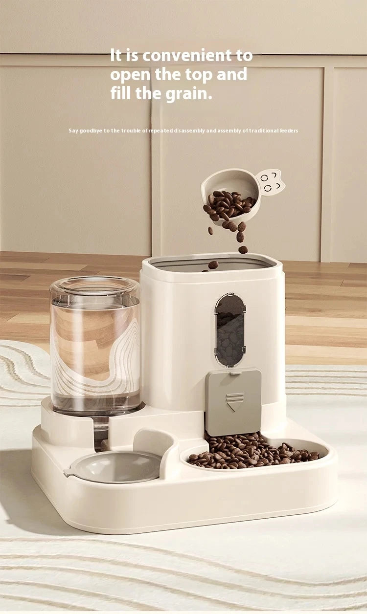 Pet Gravity Feeder & Waterer – Anti-Leak, Anti-Slip, Easy-to-Clean Bowl