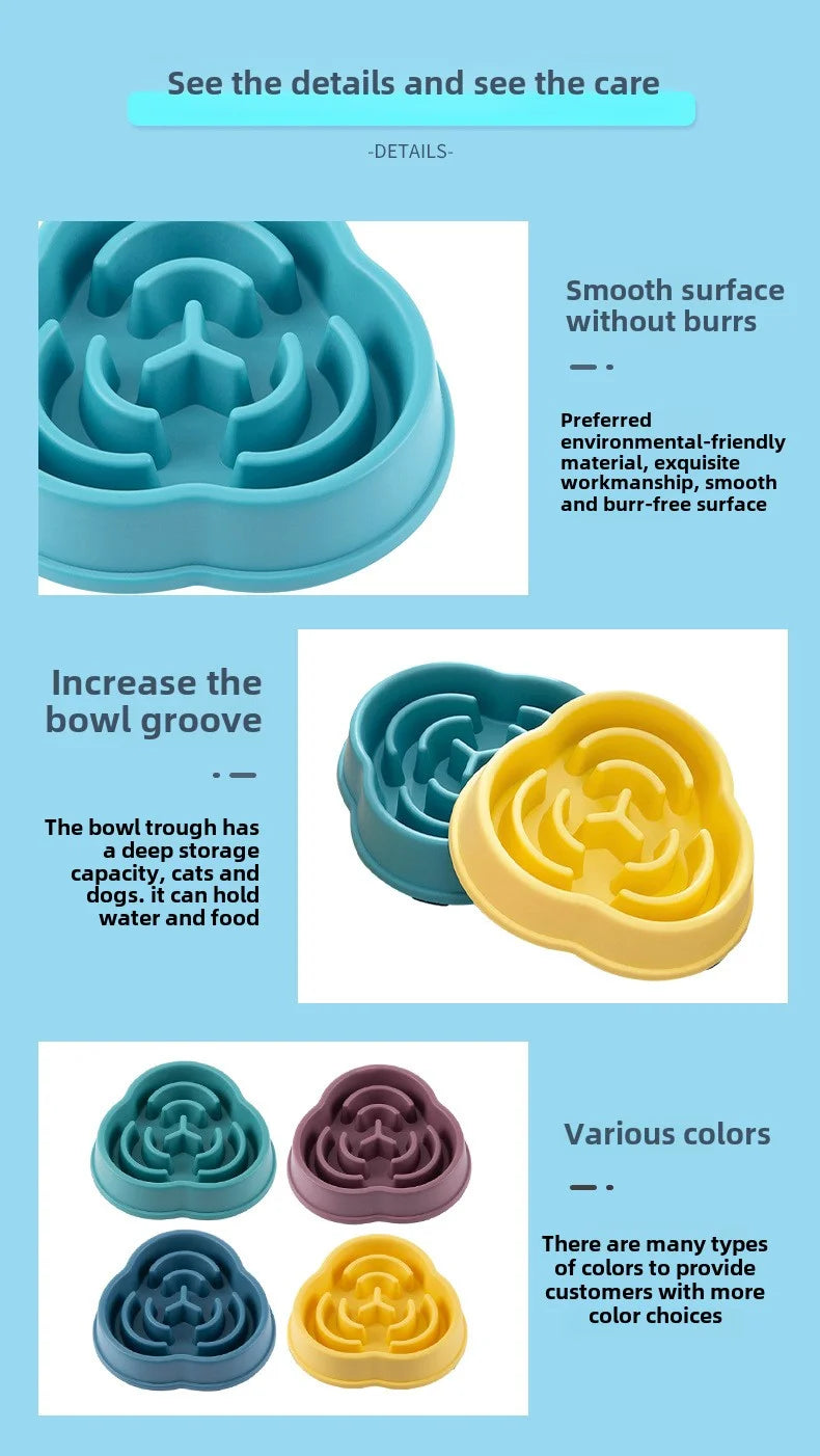 "Slow Feeder Dog Bowl – Anti-Choke Cloud Shape for Large Dogs"