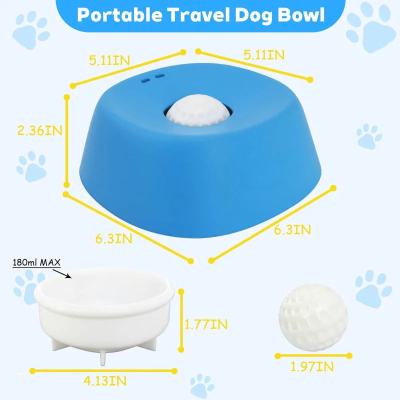 Anti-Choking Slow Feeder Dog Bowl – Non-Slip 3/4 Cup for Treats