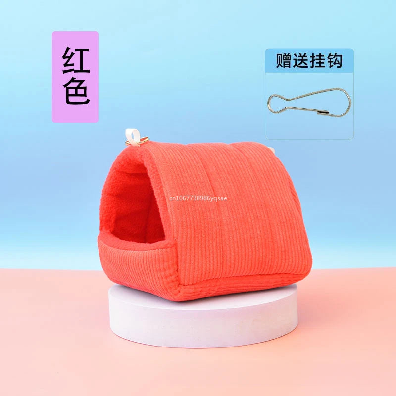 Winter Warm Bird Nest – Cotton Hanging Hammock & Tent Bed for Parrots & Budgies