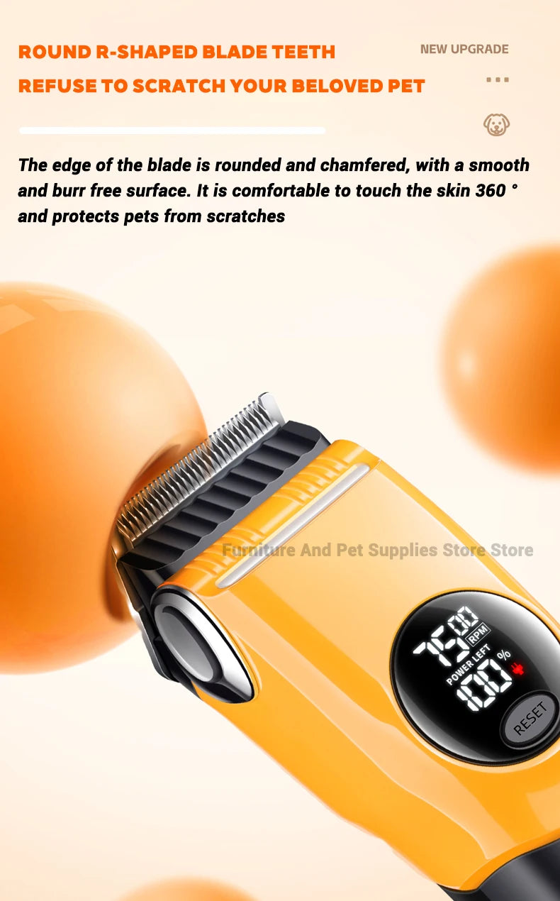 Electric Dog Grooming Clipper – Professional Cordless Pet Hair Trimmer